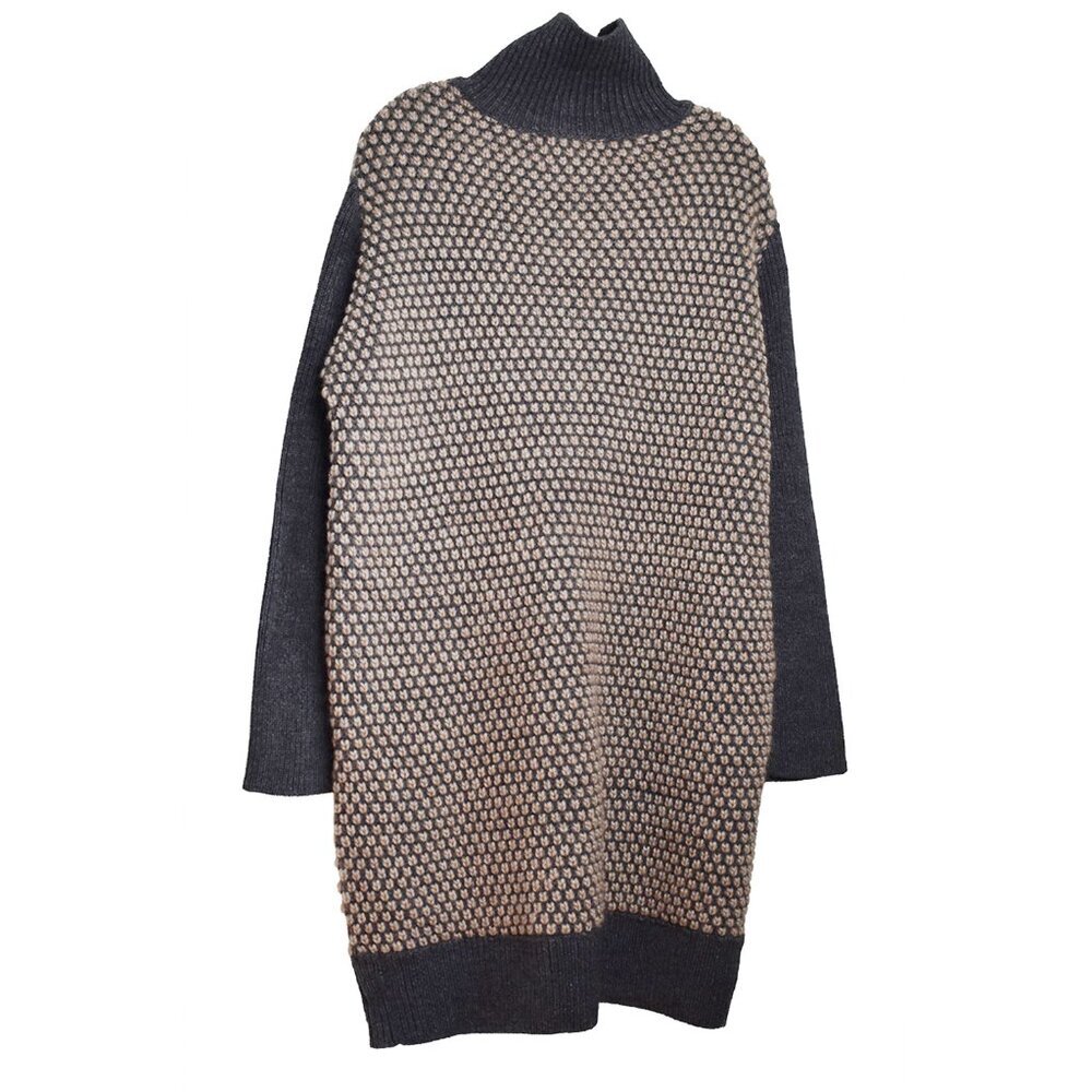 Antik Batik Collection Women’s Coat Wool Long Jacket Honeycomb Knits Size L - Picture 6 of 7